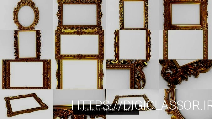 10 carved frames set