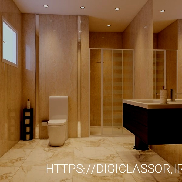 3D interior scene bathroom