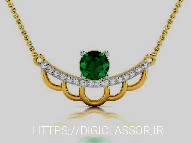 Women round necklace 3dm stl render detail